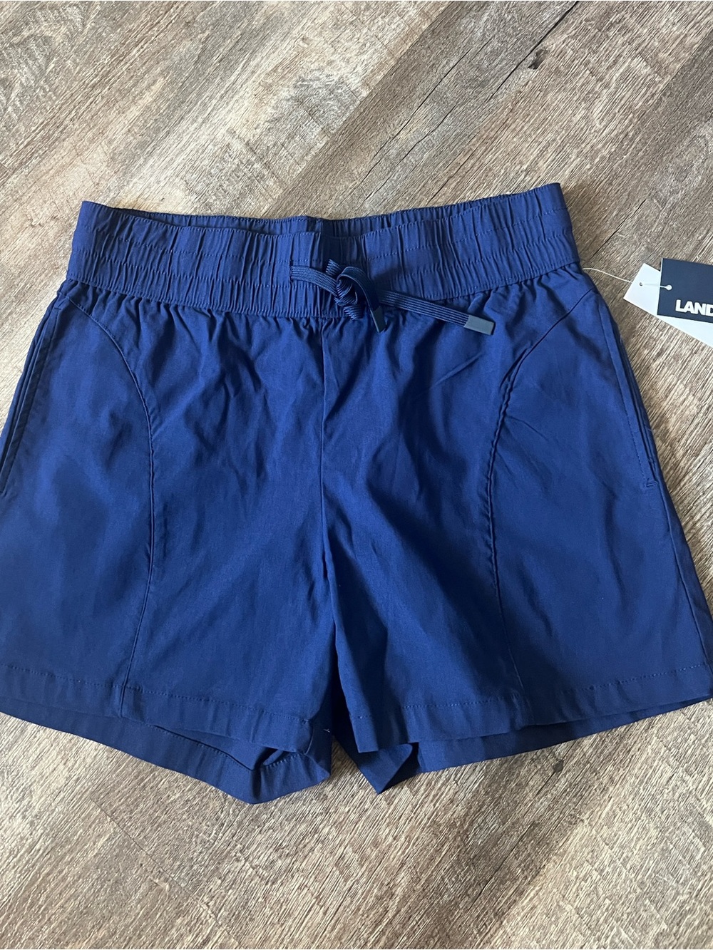 Lands' End High Waist Moisture Wicking Shorts-Size Small
